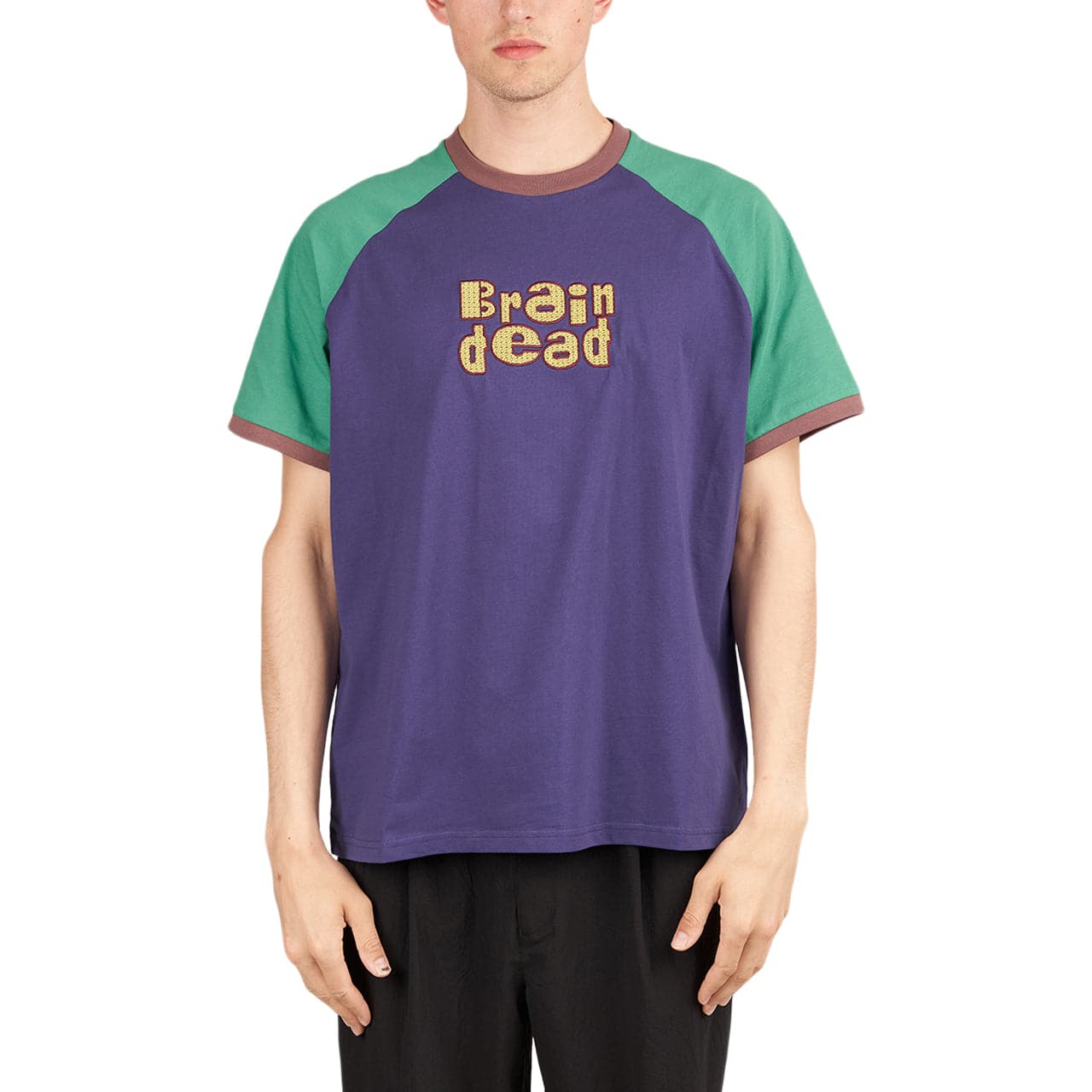 Image of Brain Dead Field Raglan T-Shirt (Navy)