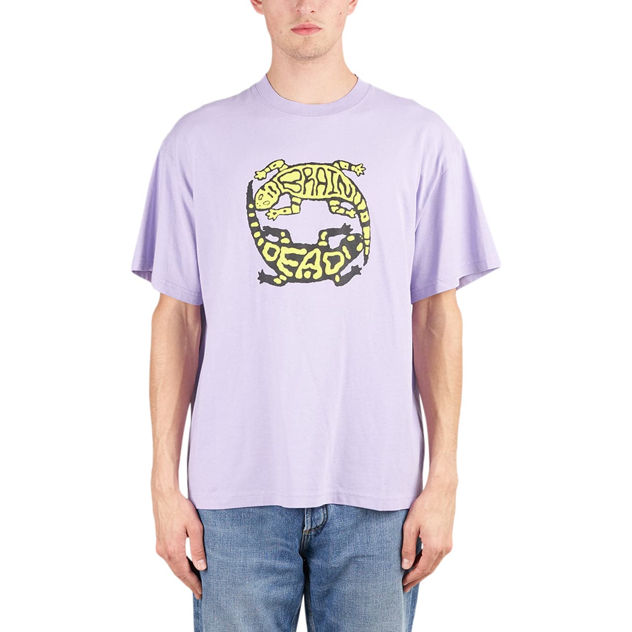 Image of Brain Dead Lizard Lock T-Shirt (Lavender)