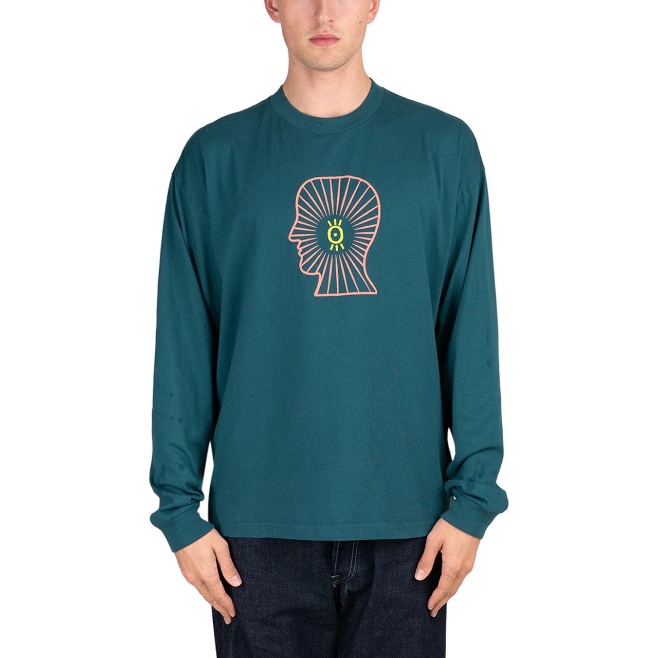 Image of Brain Dead Visions Club Long Sleeve (Turquoise)