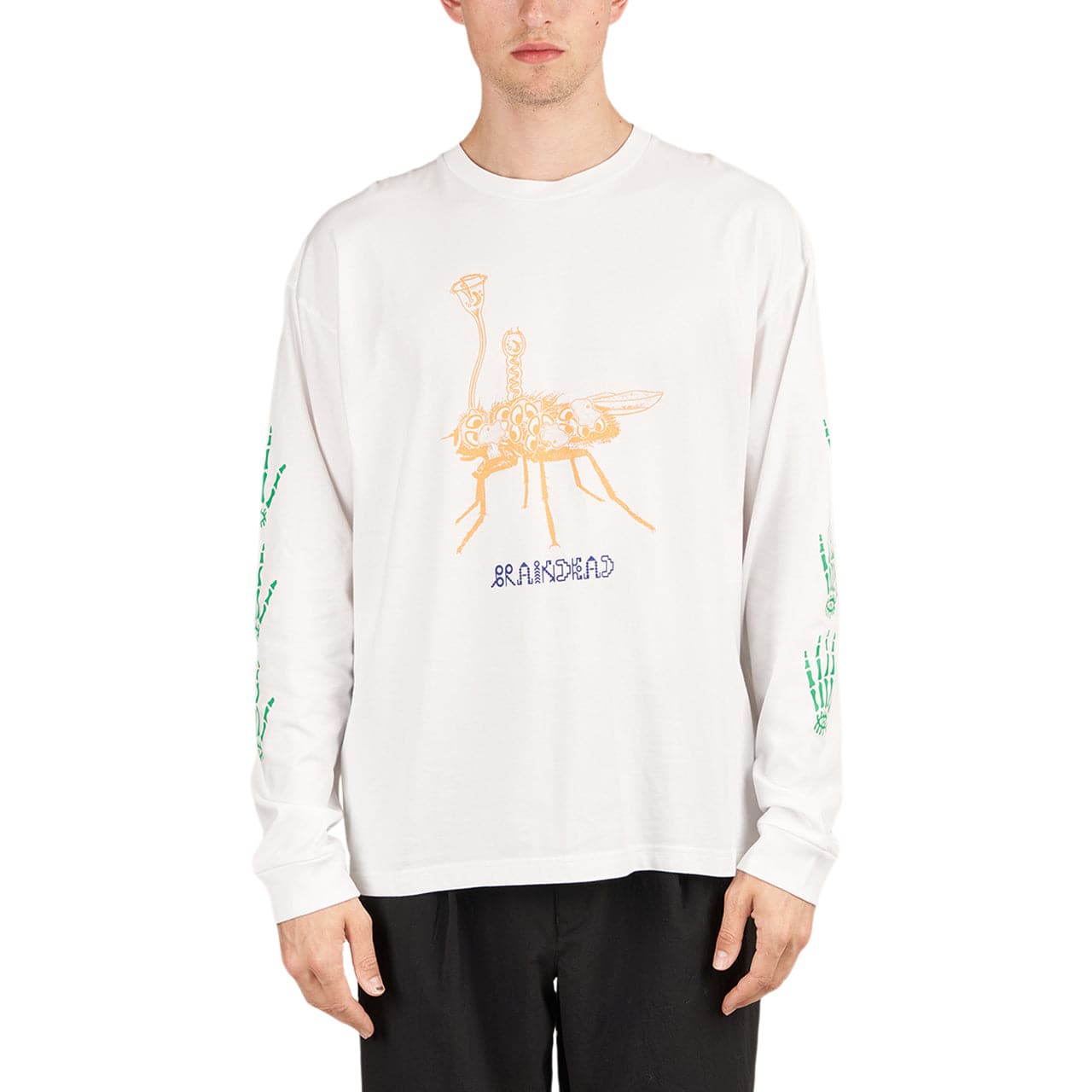 Image of Brain Dead Worm in the apple long sleeve (White)