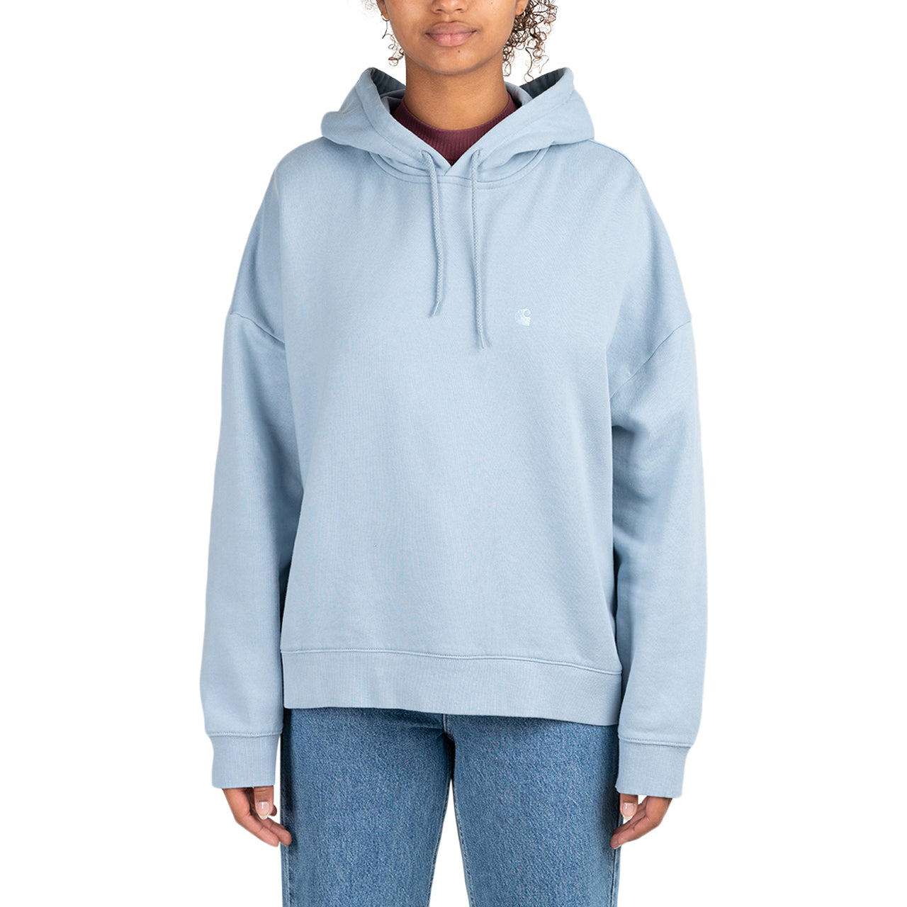 Image of Carhartt WIP W Hooded Chester Sweatshirt (Light Blue)