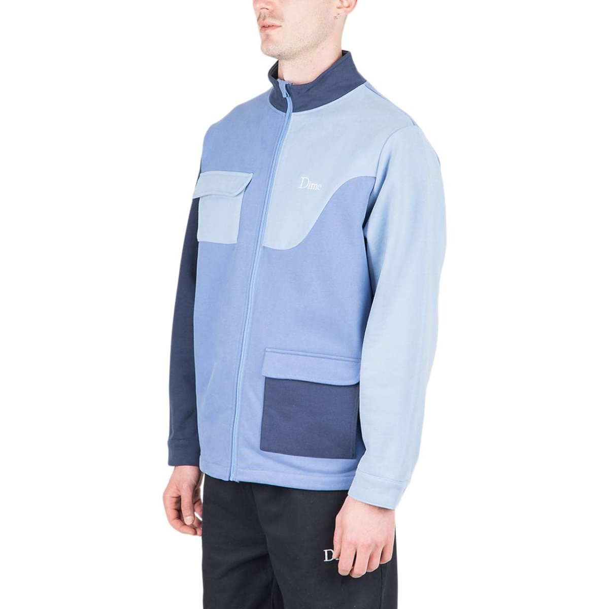 Image of Dime Brushed Cotton Track Jacket (Blue)