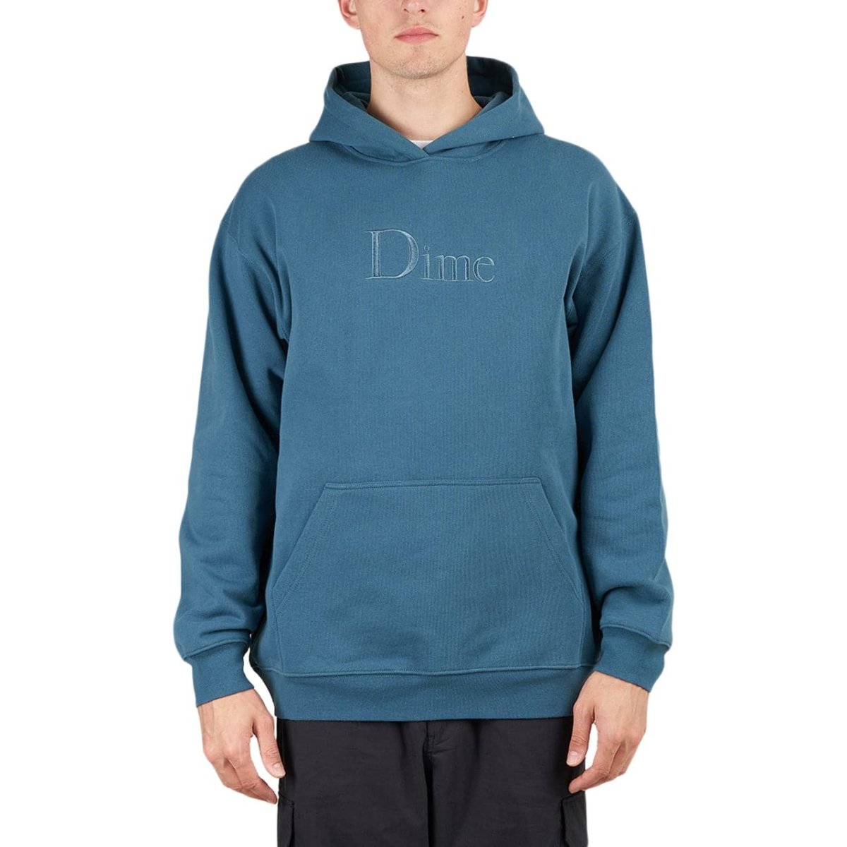 Image of Dime Classic Embroidered Hoodie (Real Teal)