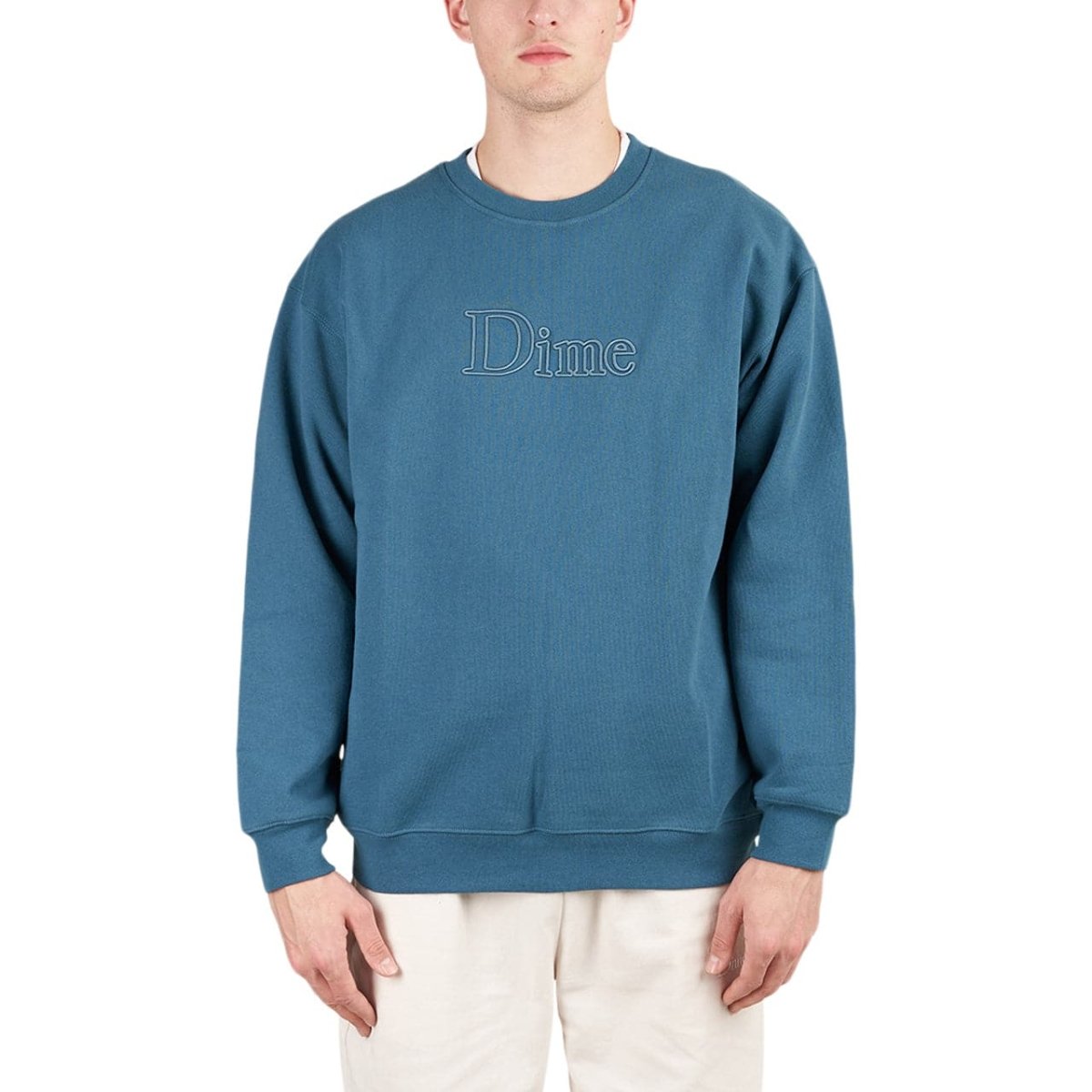 Image of Dime Classic Outline Crewneck (Teal)