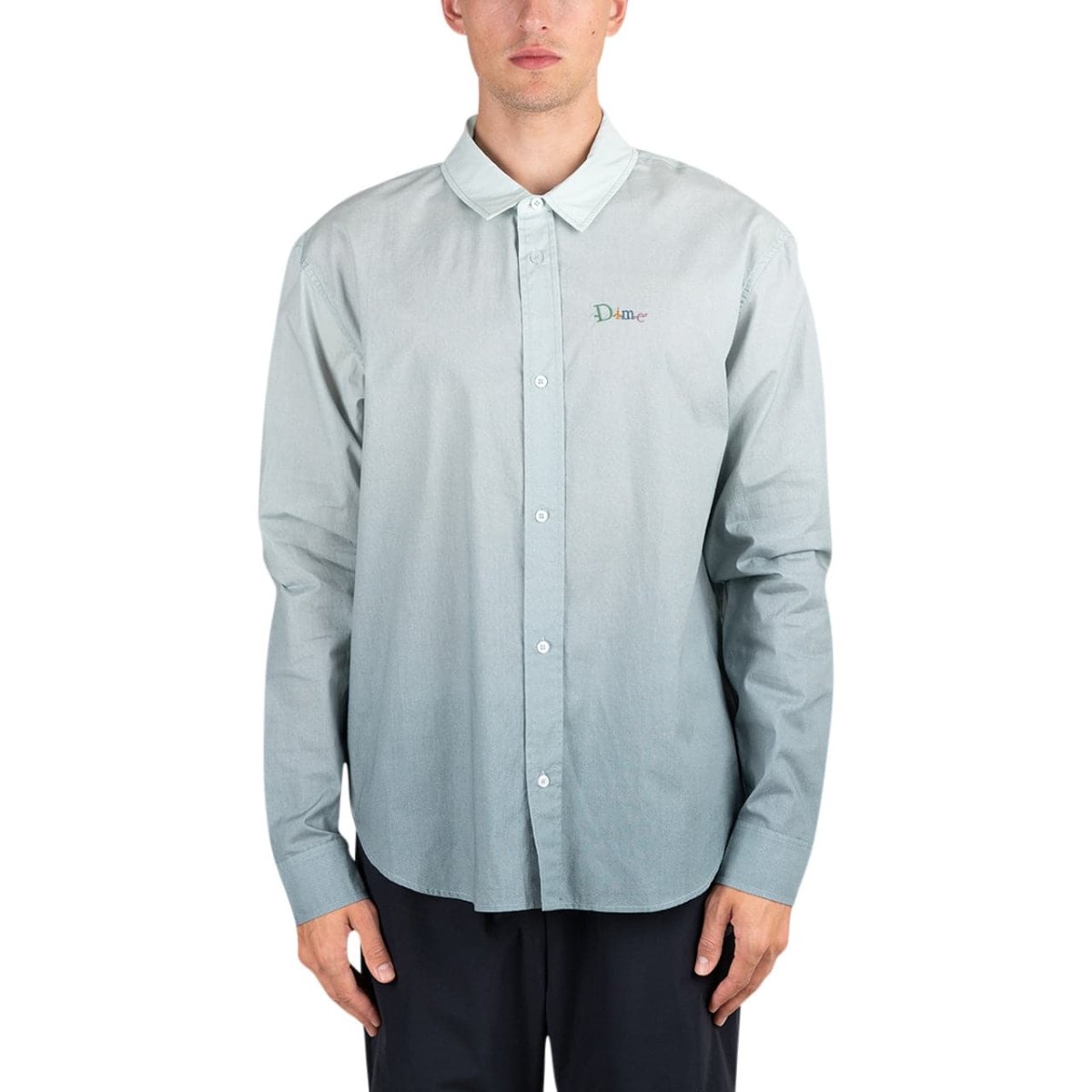 Image of Dime Friends Gradient Oxford Shirt (Turquoise)