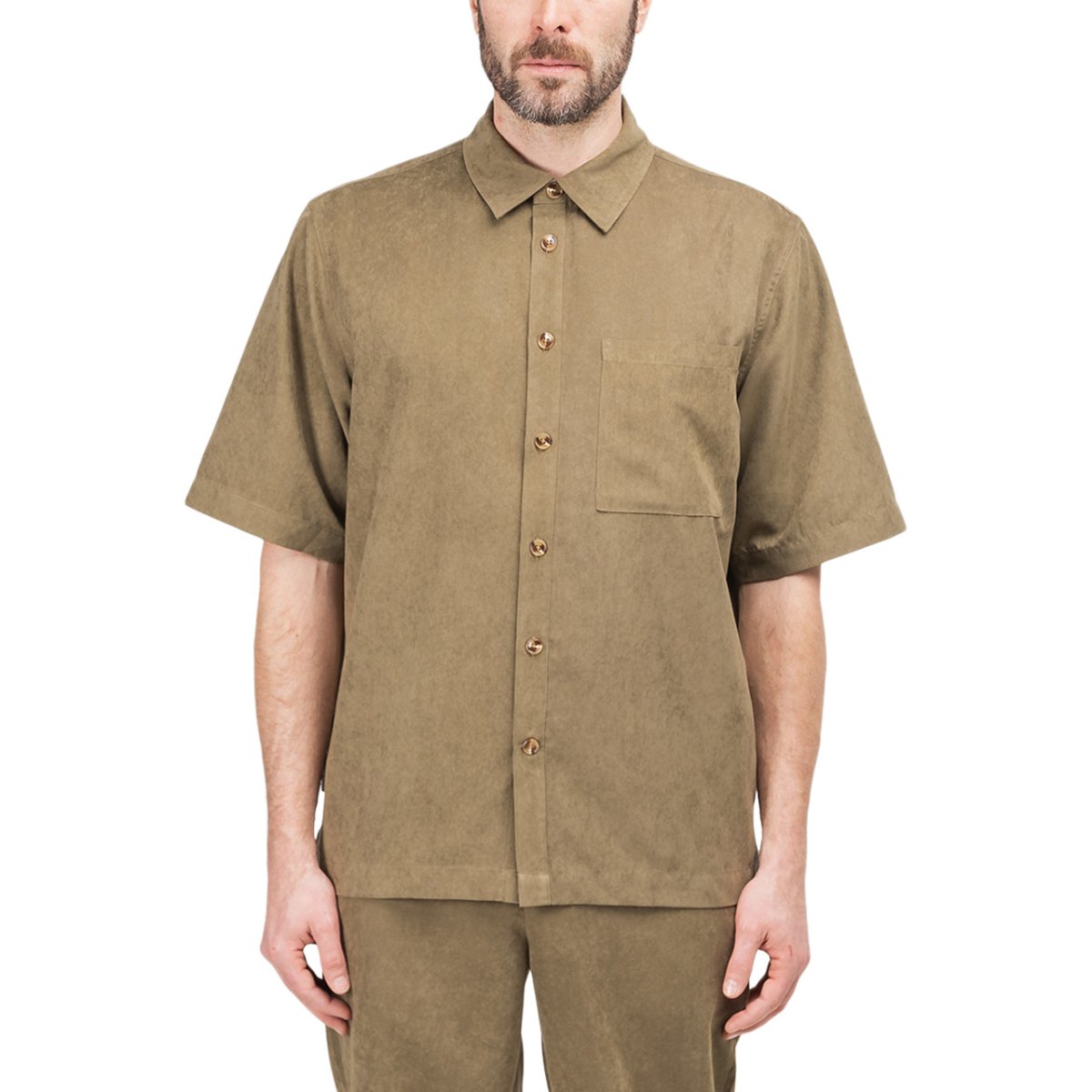 Image of Han Kjobenhavn Boxy Short Sleeve Shirt (Brown)