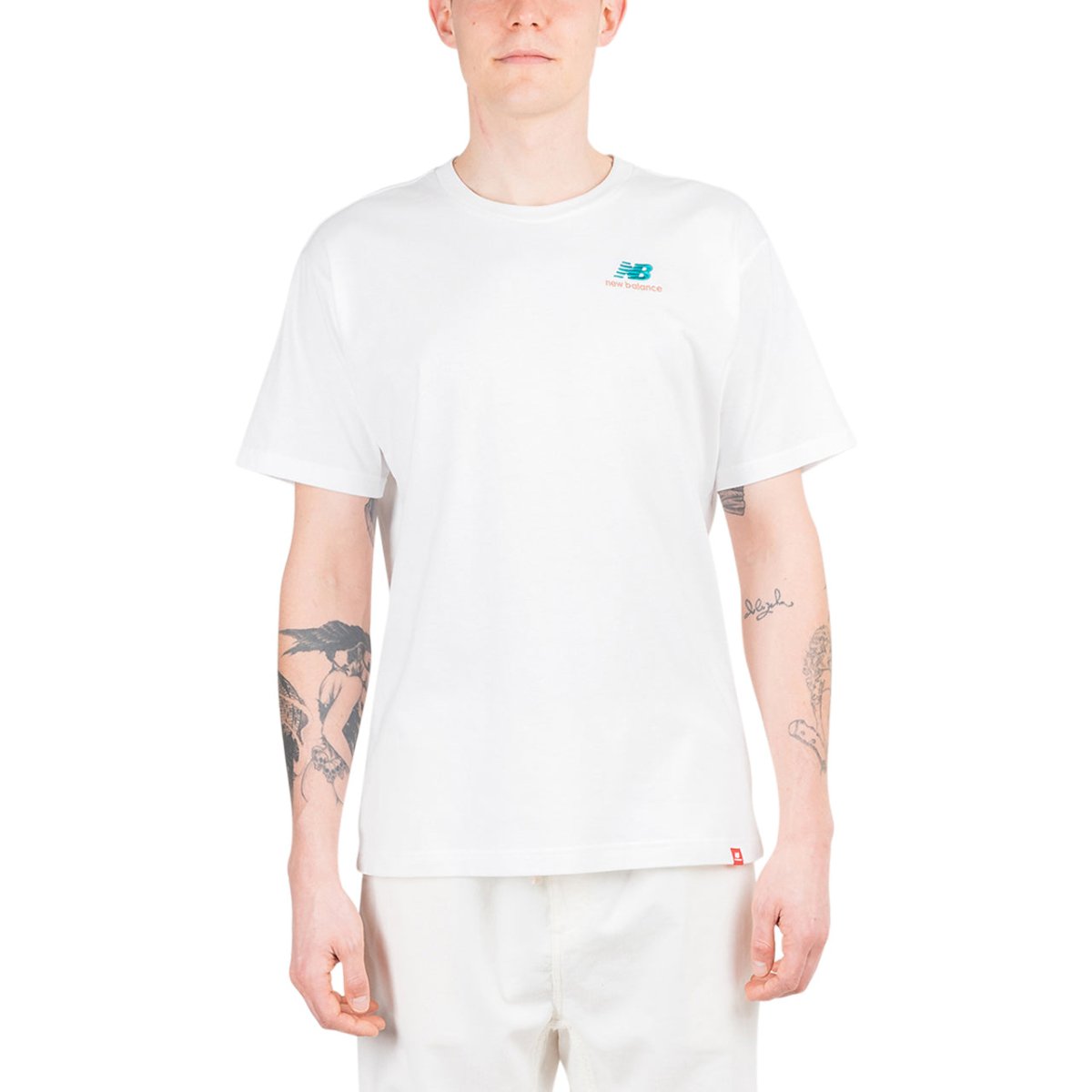 Image of New Balance Essentials Embroidered T-Shirt (White)