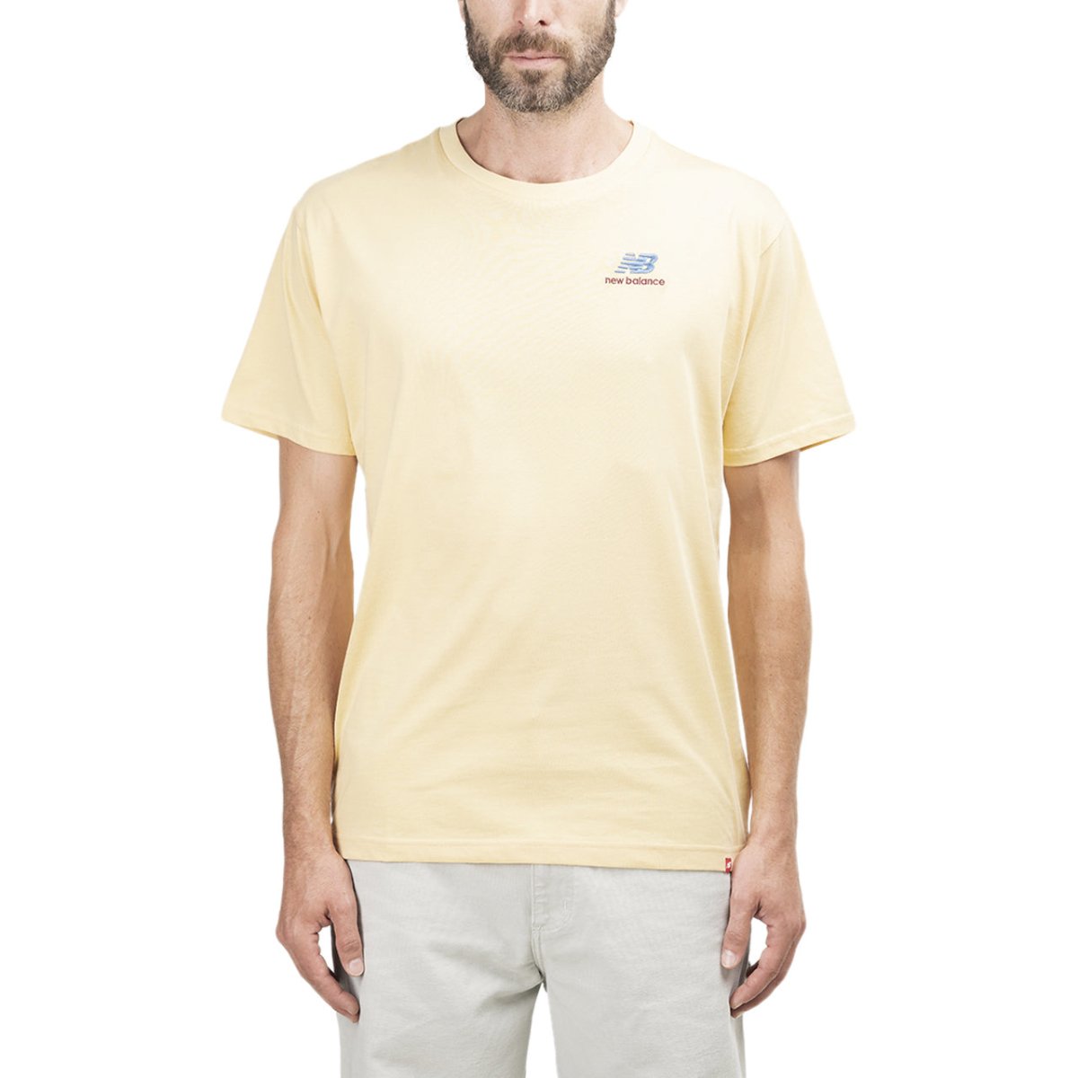 Image of New Balance Essentials Embroidered T-Shirt (Yellow)
