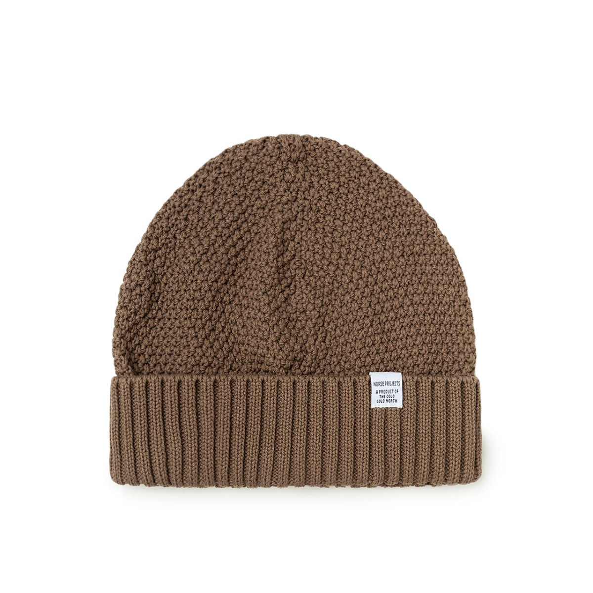 Image of Norse Projects Norse Moss Stitch Beanie (Light Brown)
