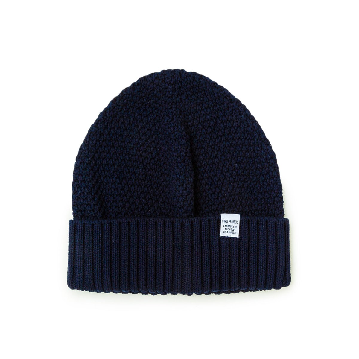 Image of Norse Projects Norse Moss Stitch Beanie (Navy)