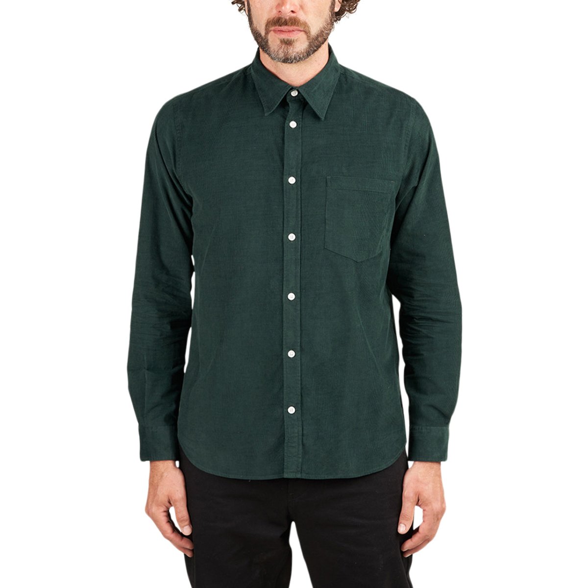 Image of Norse Projects Osvald Corduroy Shirt (Green)