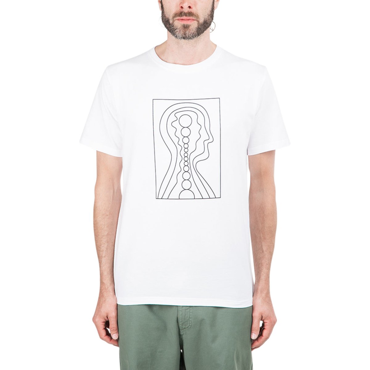 Image of Norse Projects x Geoff McFetridge Niels Stick Drawing T-Shirt (White)