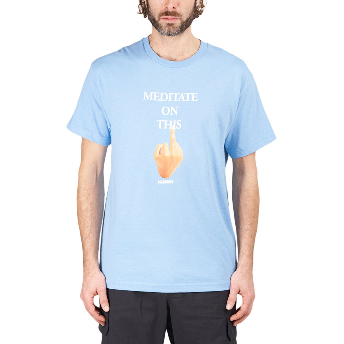 Image of Pleasures Message T-Shirt (Carolina Blue)