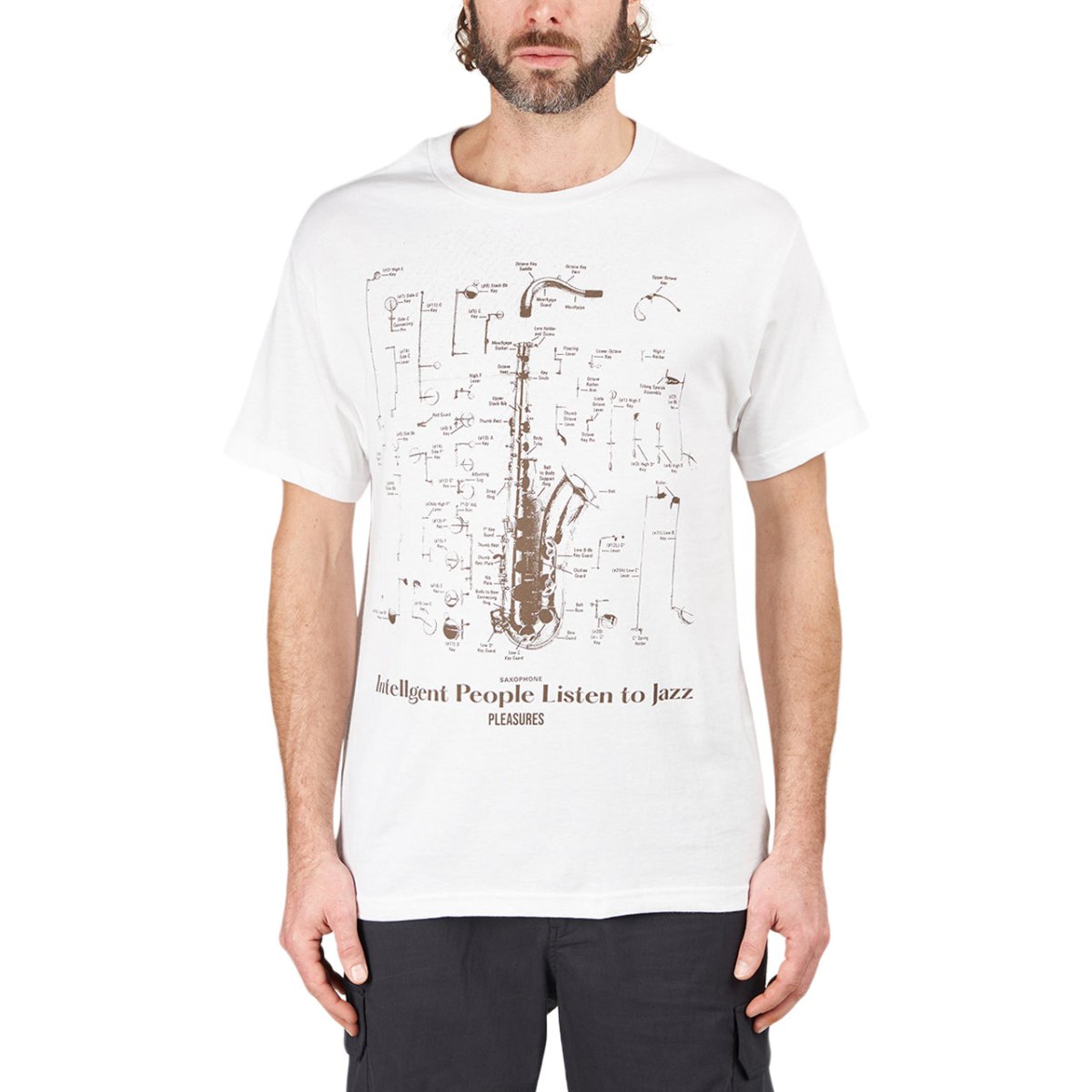 Image of Pleasures Saxophone T-Shirt (White)