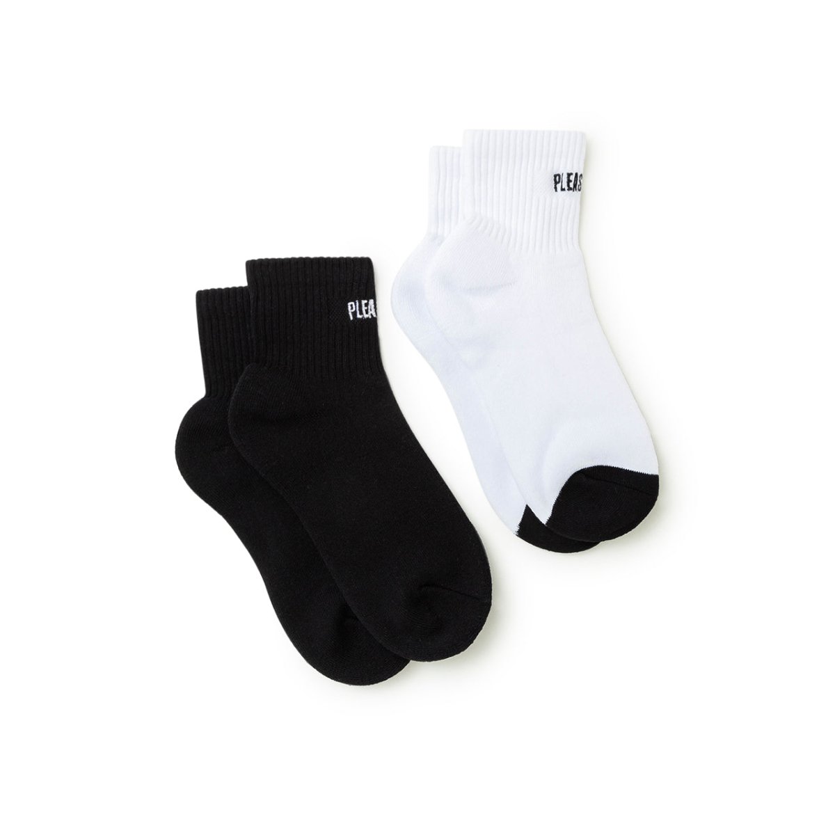 Image of Pleasures Socks 2 Pack (Black/White)