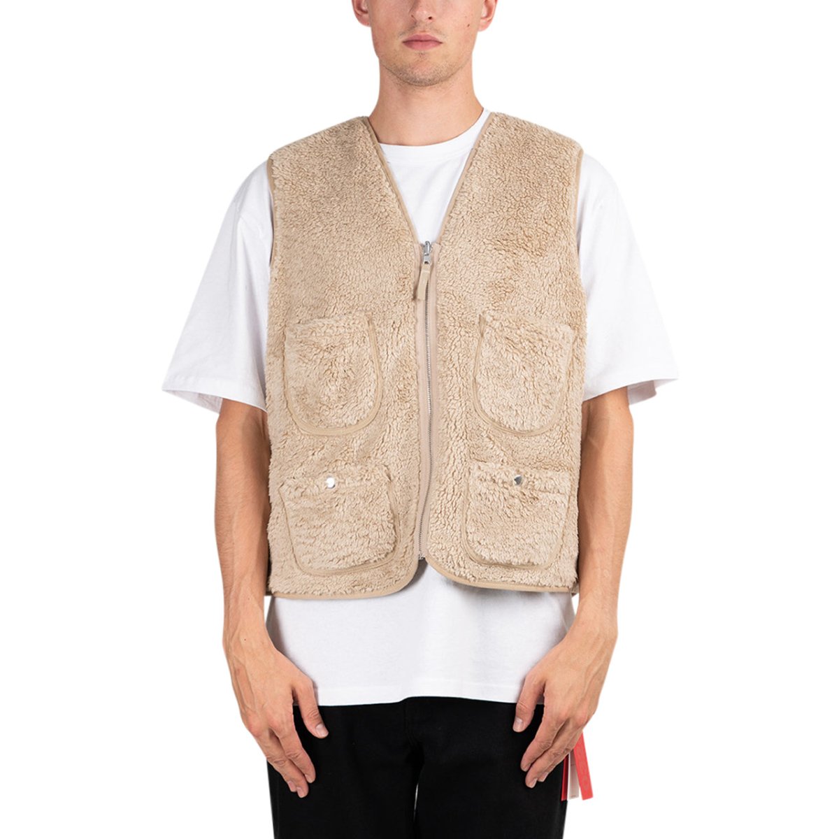 Image of Pop Trading Company Harold Reversible Vest (Beige)