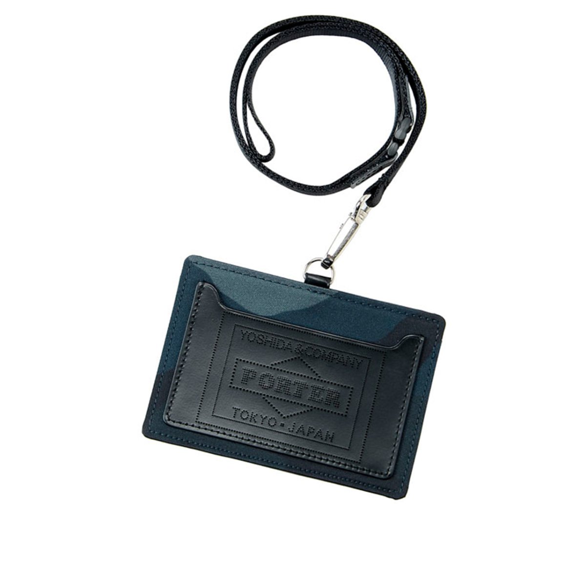 Image of Porter by Yoshida Camouflage Wallet ID Case (Navy)