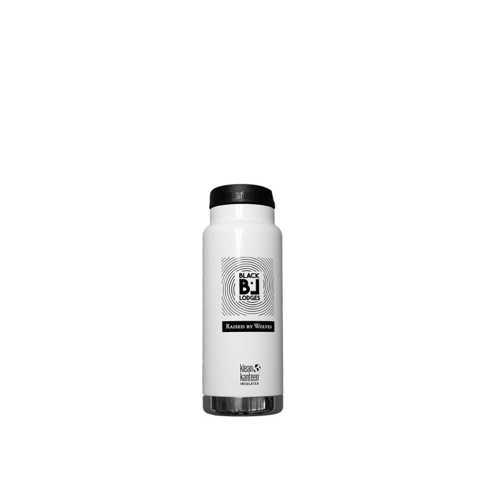 Image of Raised by Wolves Black Lodges Insulated Bottle (White)