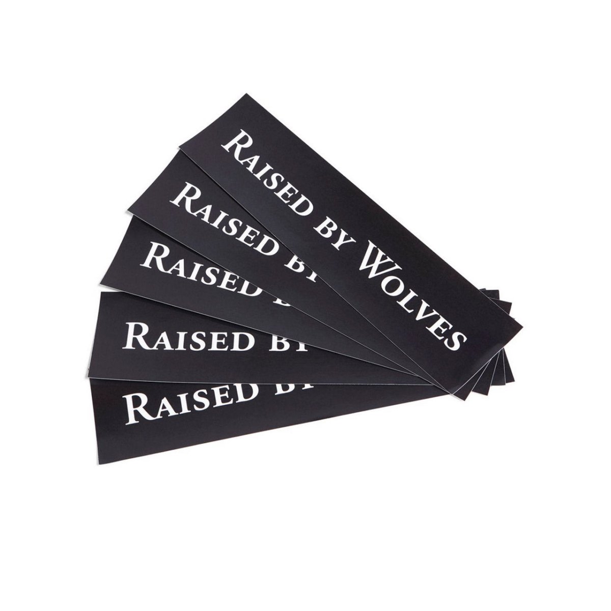 Image of Raised by Wolves Logotype Stickers (5 Pack) (Black)