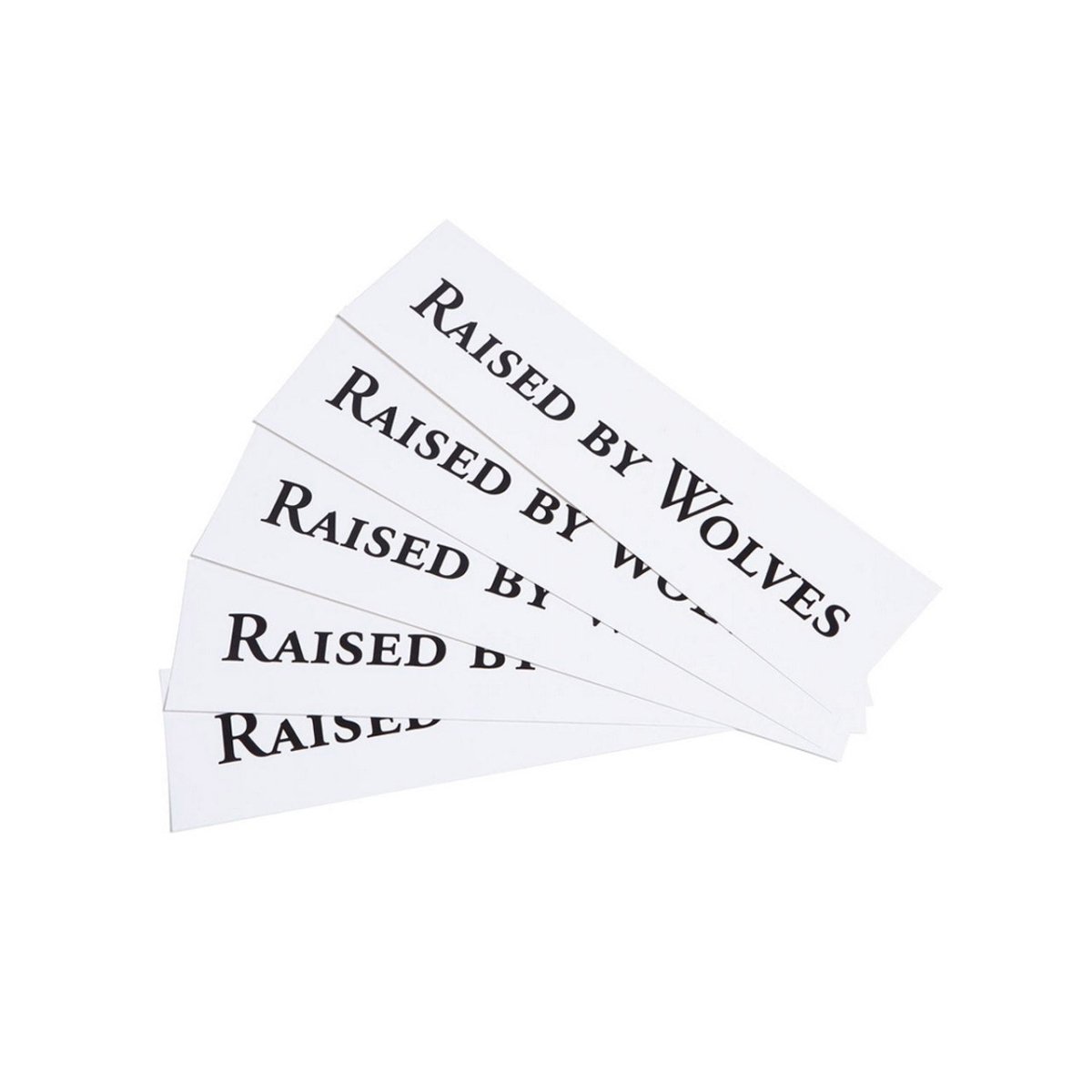 Image of Raised by Wolves Logotype Stickers (5 Pack) (White)