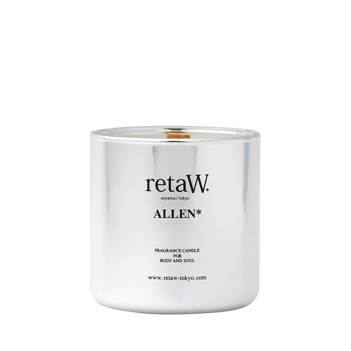 Image of retaW Fragrance Candle Allen (Metallic Silver)