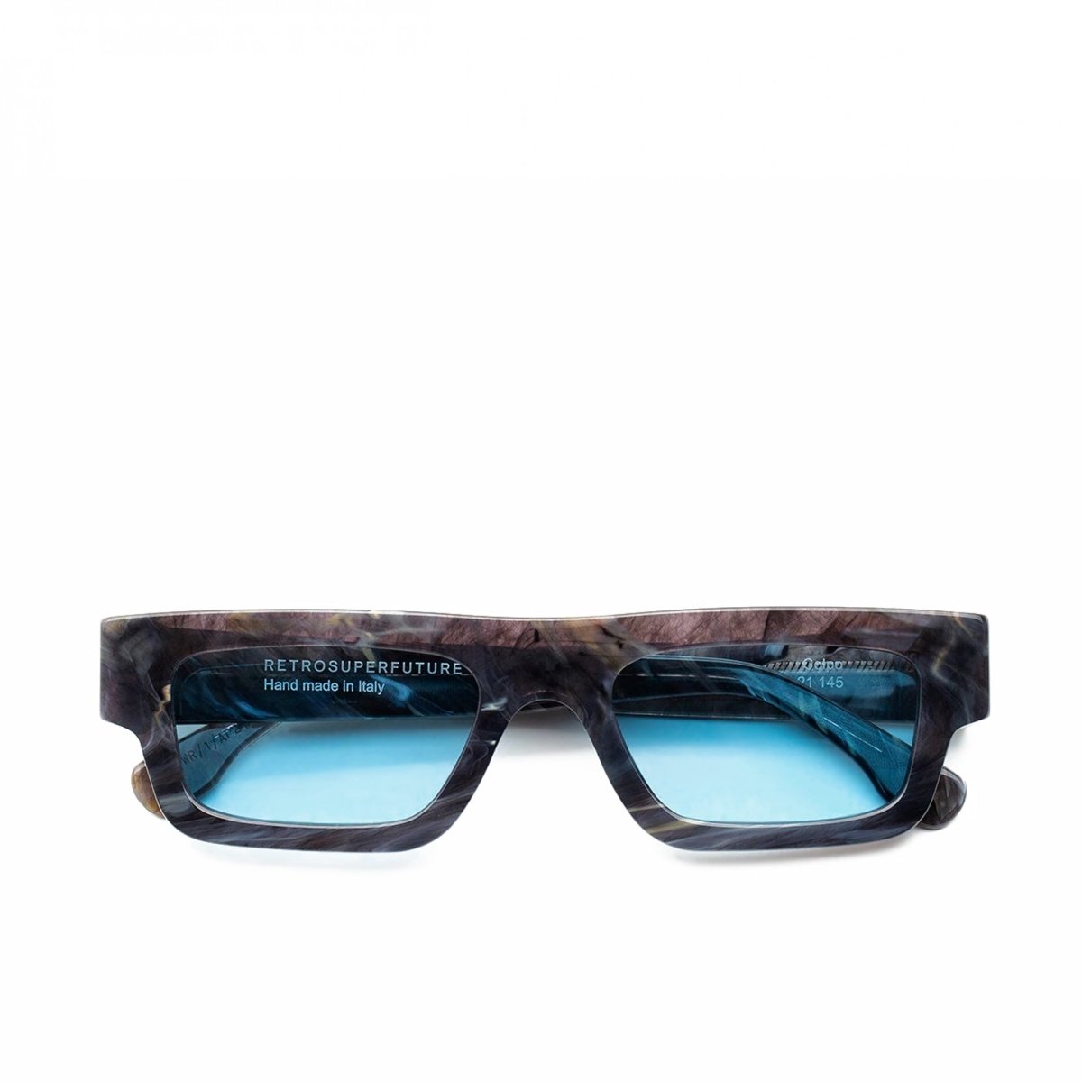Image of Retrosuperfuture Colpo Black Marble Sunglasses (Black)