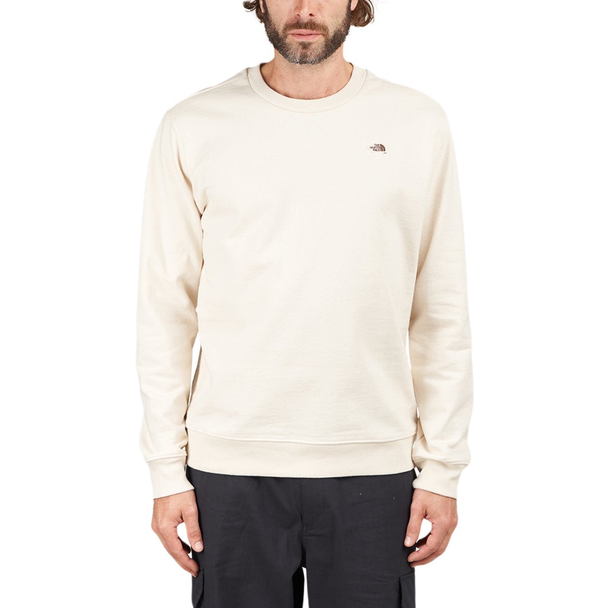 Image of The North Face Recycled Scrap Graphic Crewneck Sweater (Raw Undyed)