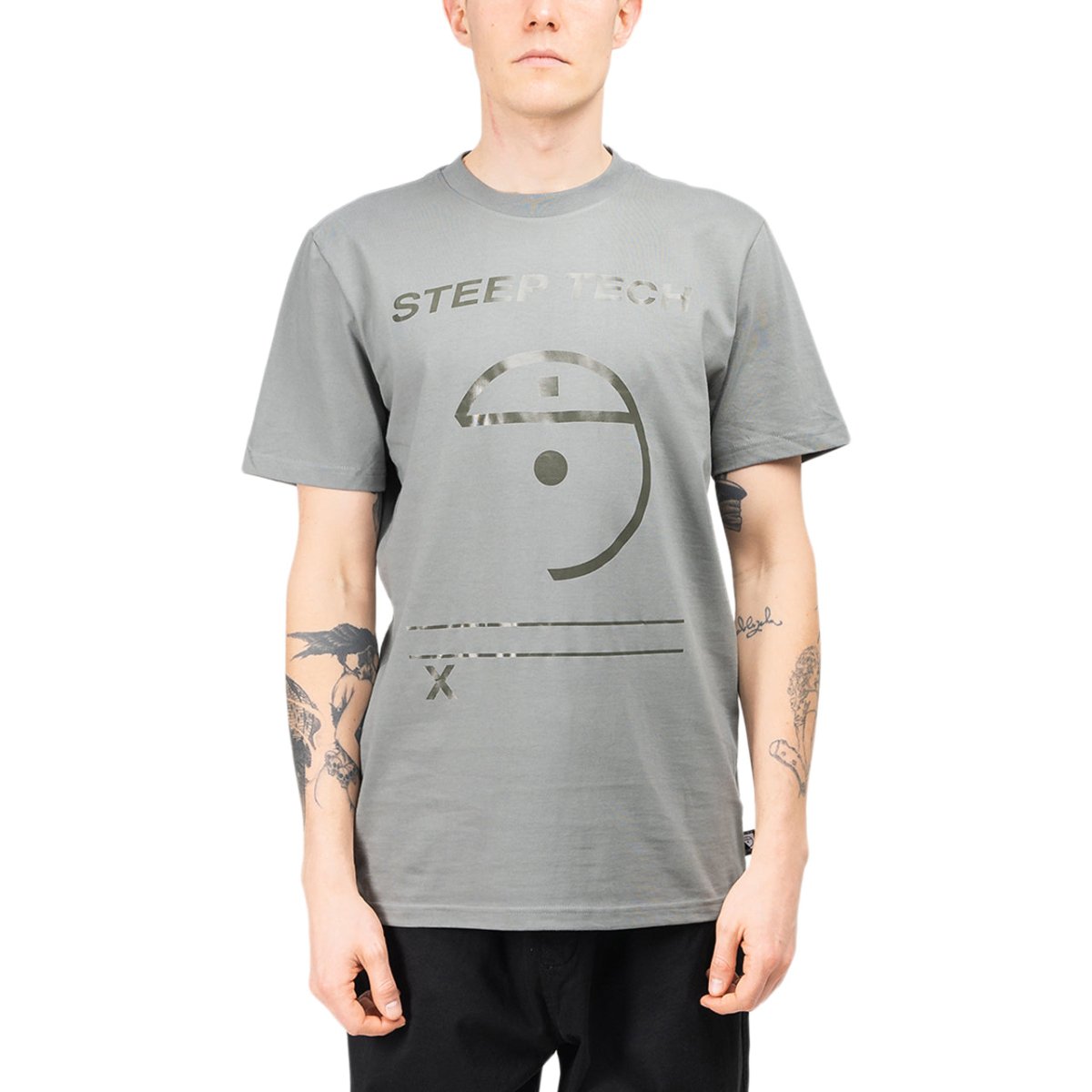 Image of The North Face Steep Tech Light T-Shirt (Grey / Green)