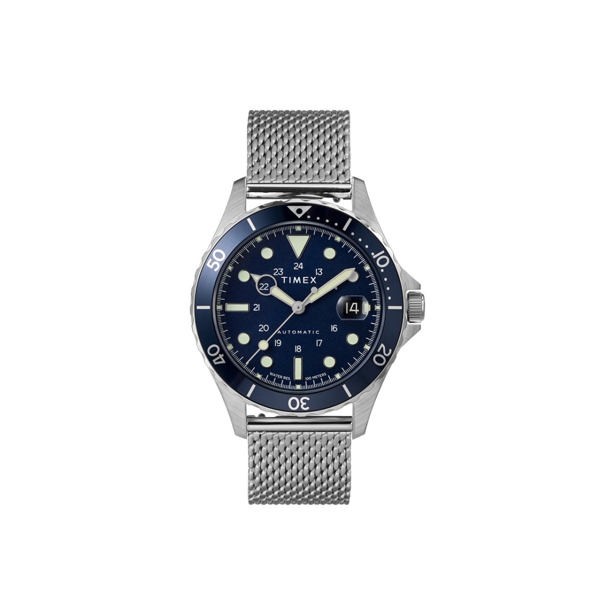Image of Timex Archive Navi XL Automatic 41mm (Silver / Blue)
