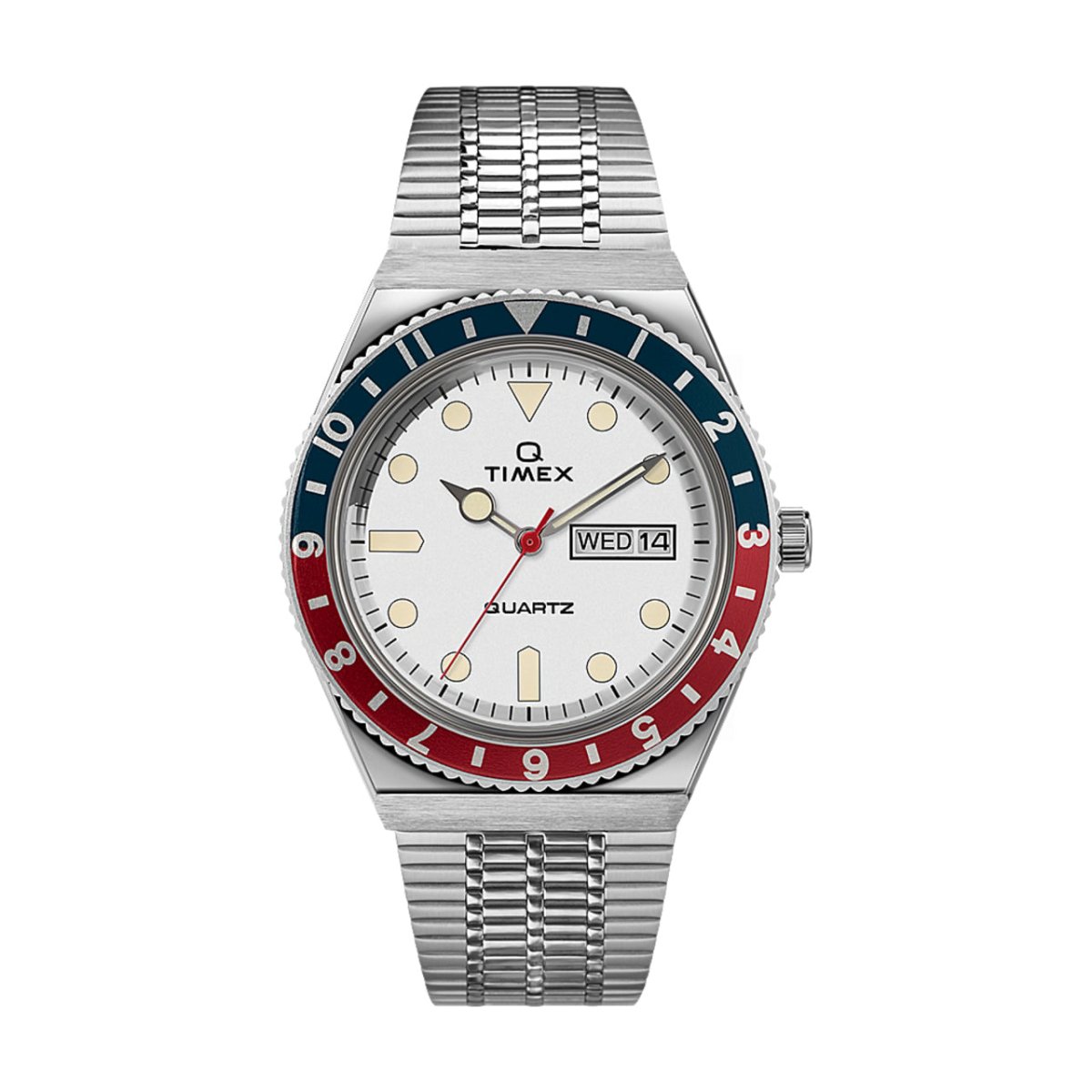 Image of Timex Archive Q Diver Reissue 38mm (Stainless Steel / White / Red / Bl