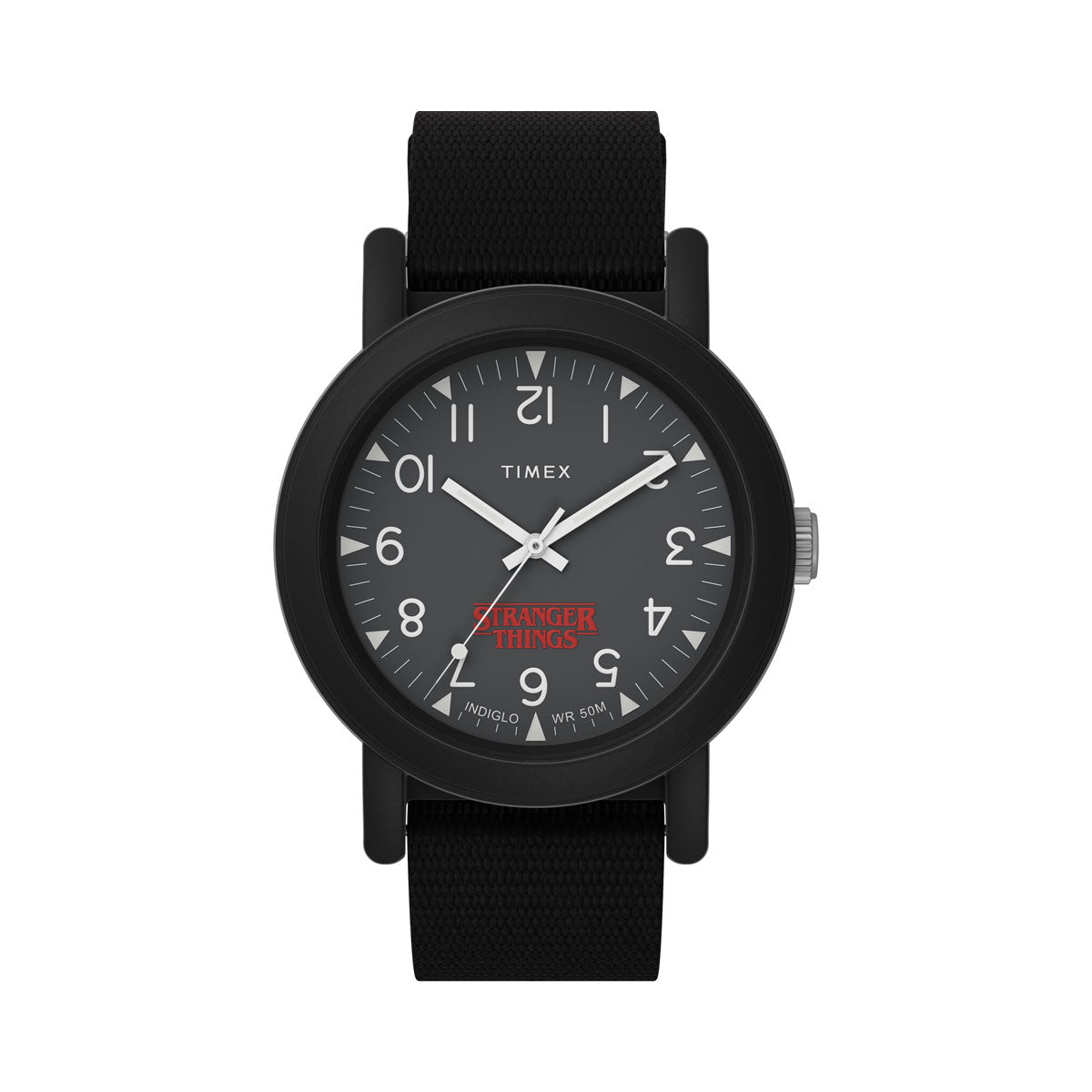 Image of Timex Camper x Stranger Things 40mm Fabric Strap Watch (Black)