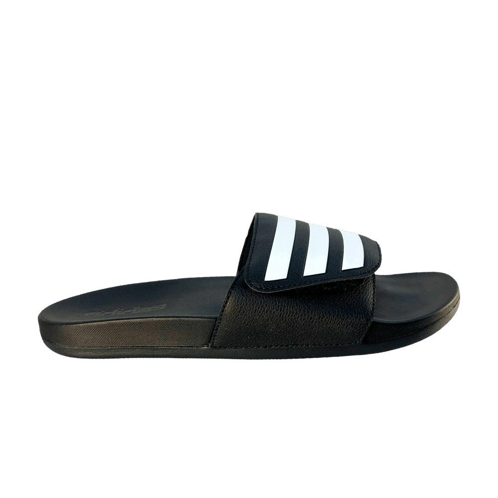 Image of adidas Adilette Comfort Adjustable Slide Black White (GZ8951)