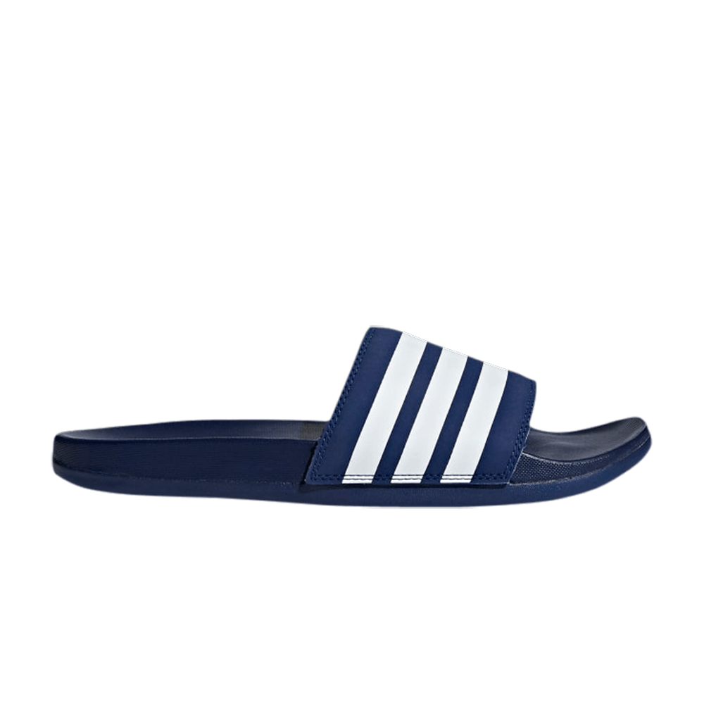 Image of adidas Adilette Comfort Slides Dark Blue White (B42114)