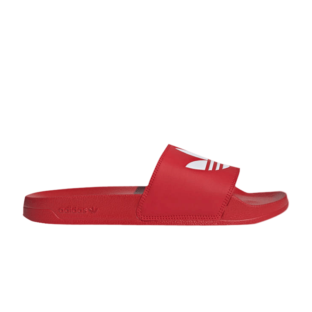 Image of adidas Adilette Lite Slides Trefoil Logo - Scarlet (FU8296)