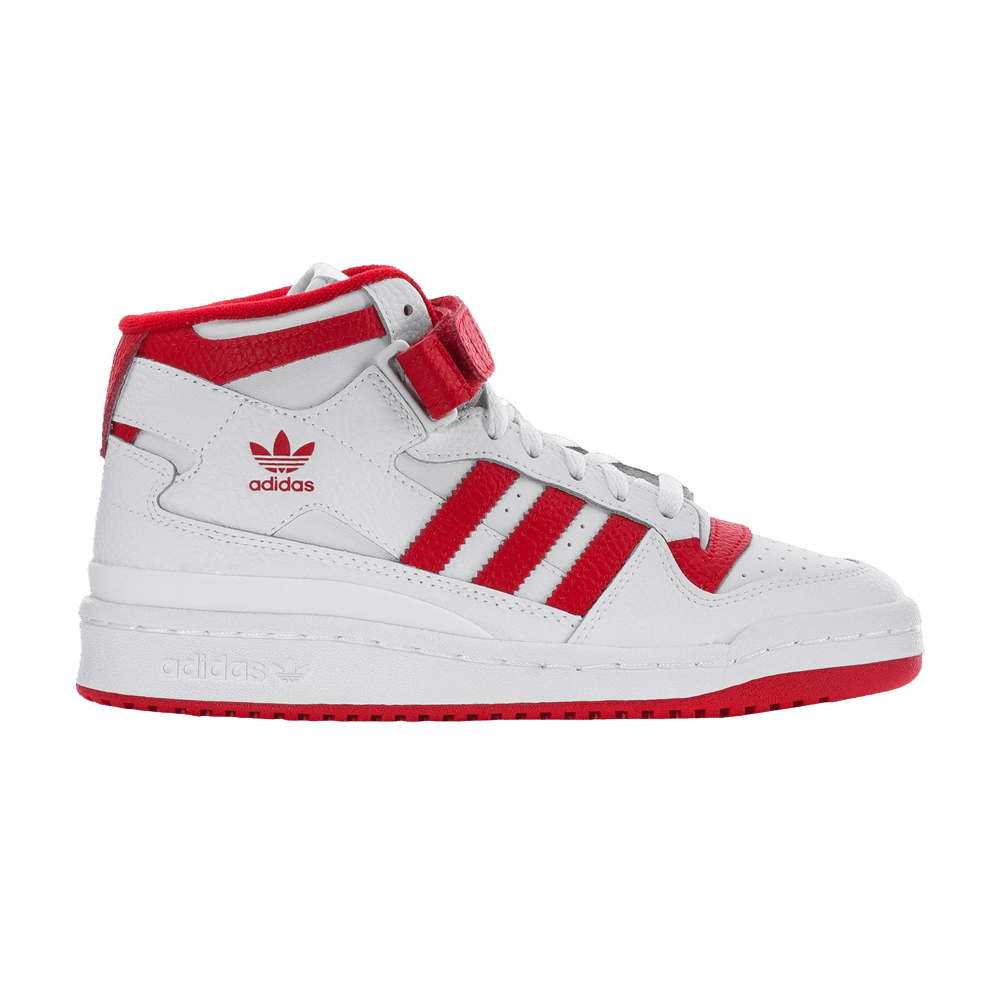 Image of adidas Forum Mid J White Vivid Red (GY8363)