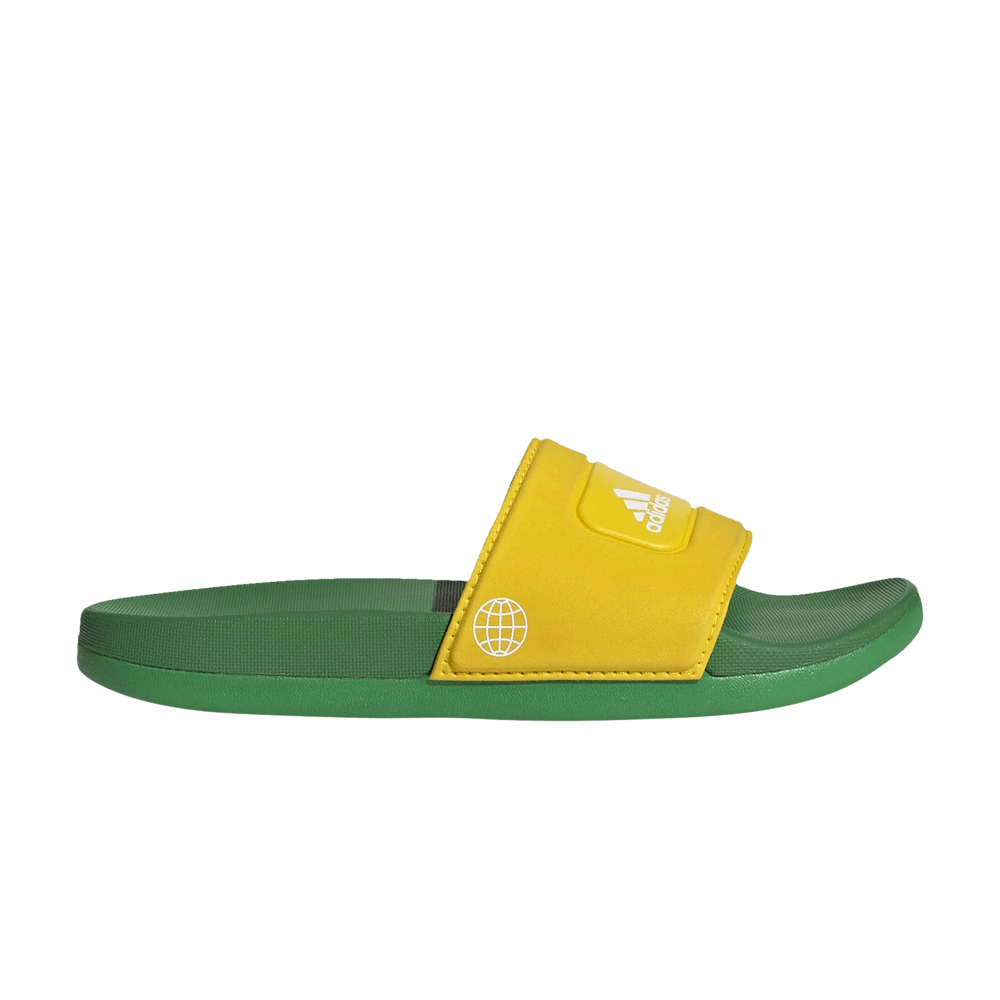 Image of adidas LEGO x Adilette Slide J Equipment Yellow Green (GV8233)