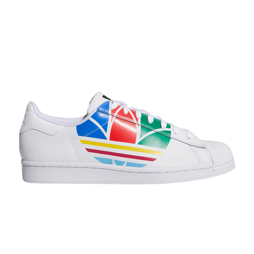 Image of adidas Superstar Pure Colorful Trefoil - Cloud White (FU9519)
