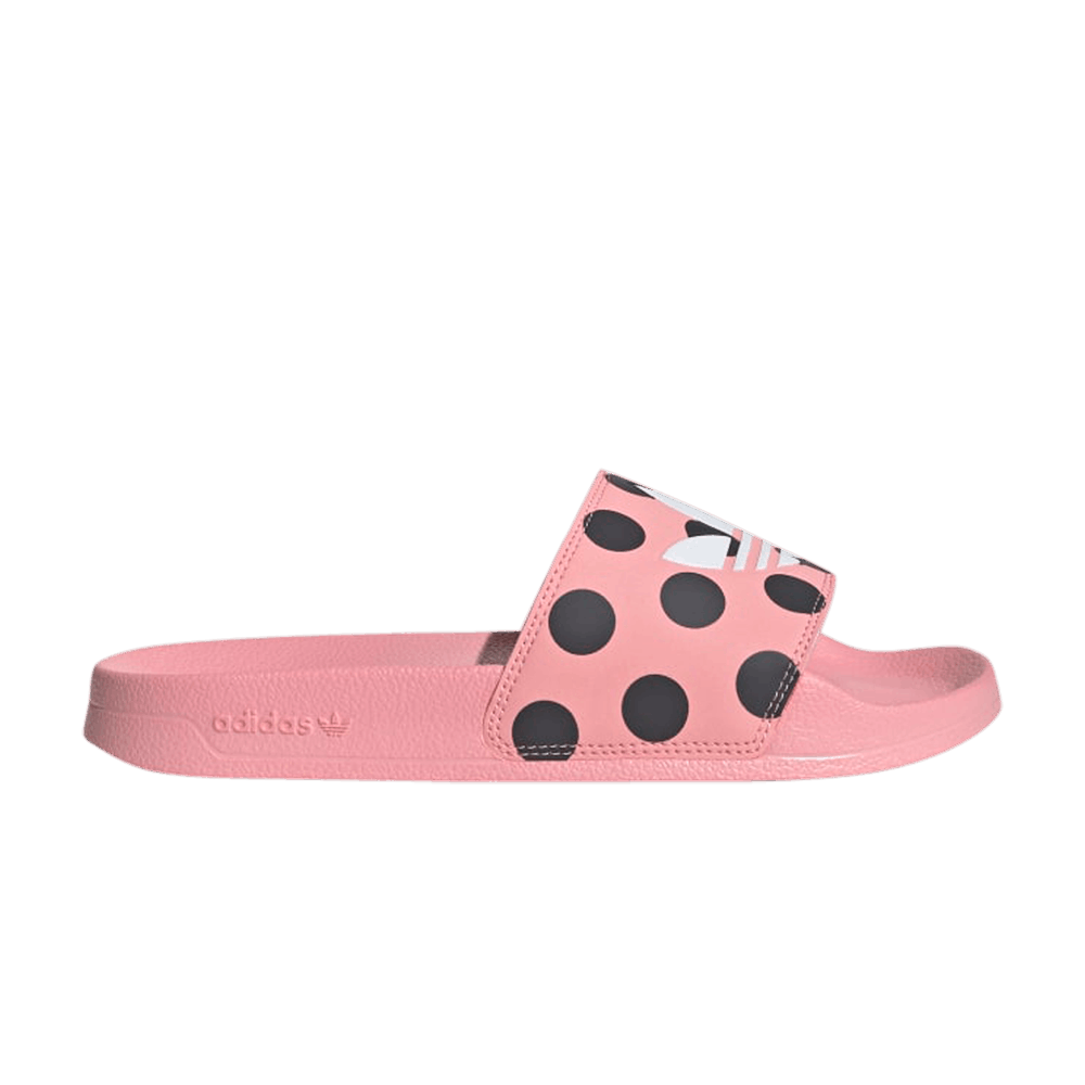 Image of adidas Wmns Adilette Lite Slides Trefoil Logo - Polka Dot Pink (FU9149)