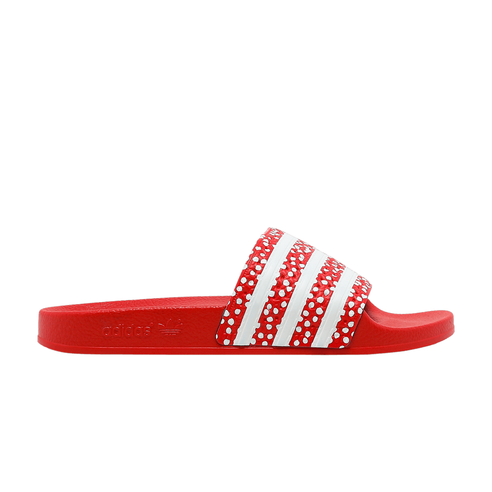 Image of adidas Wmns Adilette Slide Polka - Vivid Red (FX5921)