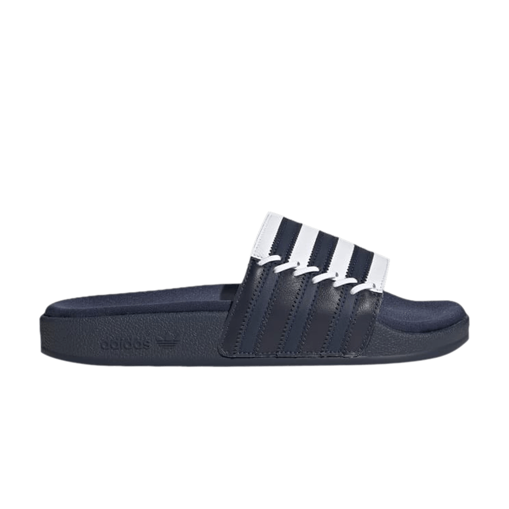 Image of adidas Wmns Adilette Slide Stitched - Collegiate Navy (GY1006)