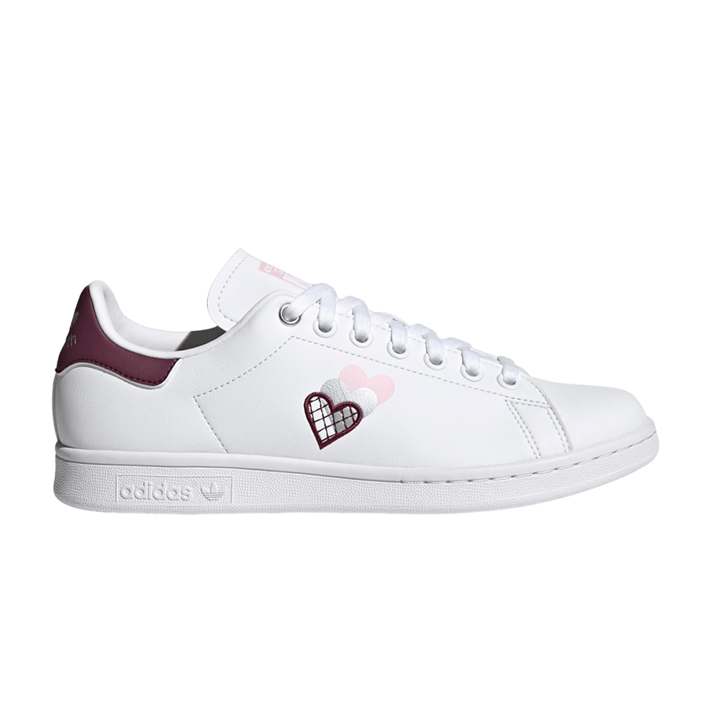 Image of adidas Wmns Stan Smith Hearts - Victory Crimson (H03936)