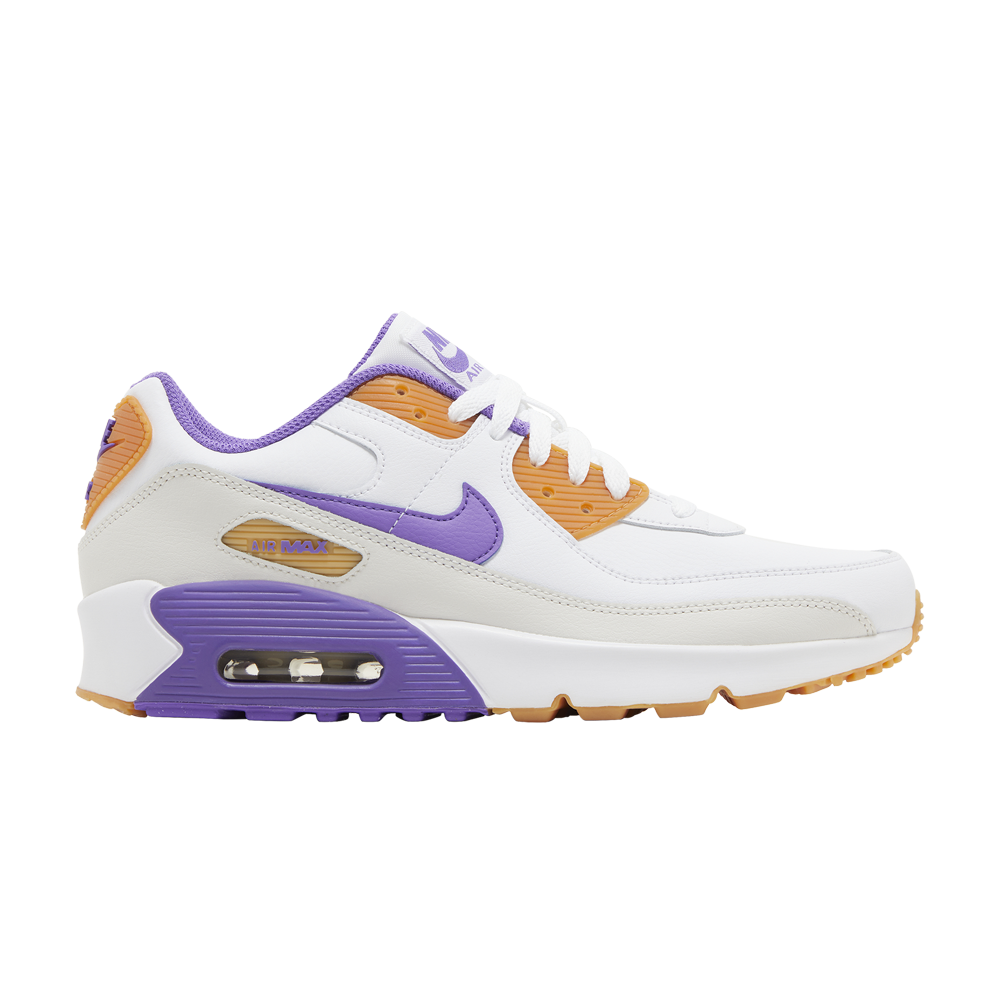 Image of Air Max 90 Leather GS White Action Grape (DV3607-103)