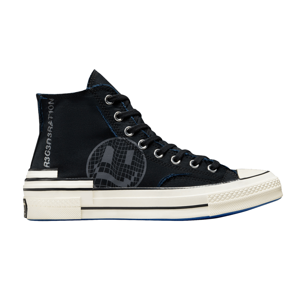 Image of Converse Chuck 70 Hacked Heel High Tear Away - Black Blue (A02407C)