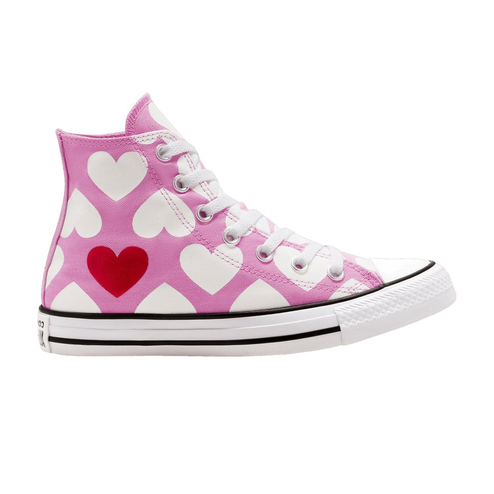 Image of Converse Chuck Taylor All Star High Twisted Hearts - Peony Pink (167347F)