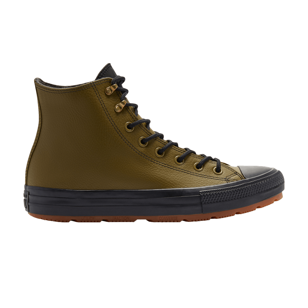 Image of Converse Chuck Taylor All Star Winter Leather High Dark Moss (169400C)