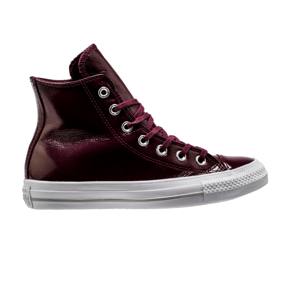 Image of Converse Wmns Chuck Taylor All Star Crinkled Patent Leather Hi Dark Sangria (557939C)