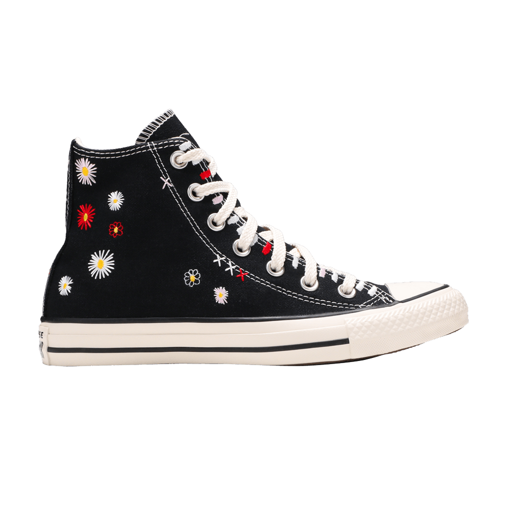 Image of Converse Wmns Chuck Taylor All Star High Daisy Embroidery - Black (567993C)