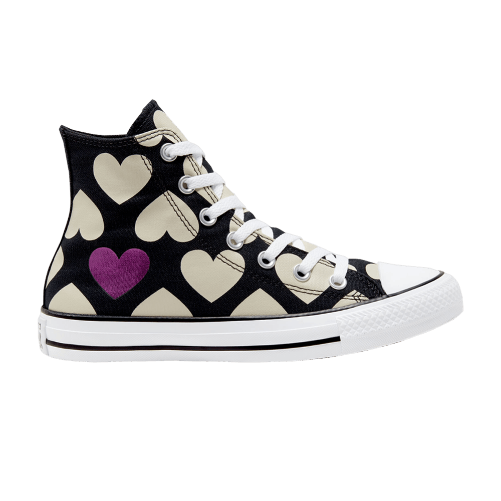 Image of Converse Wmns Chuck Taylor All Star High Twisted Hearts - Black (567143F)