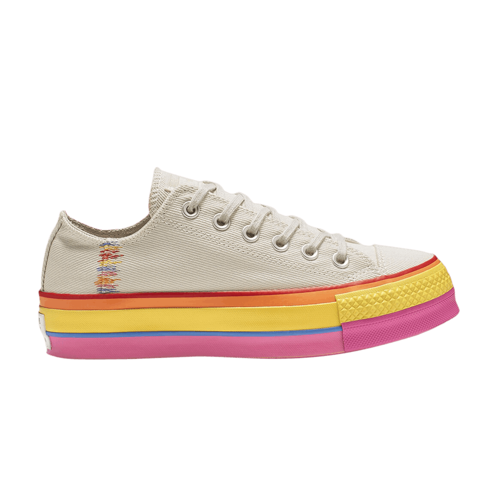 Image of Converse Wmns Chuck Taylor All Star Lift Low Rainbow - Vintage White (564992C)