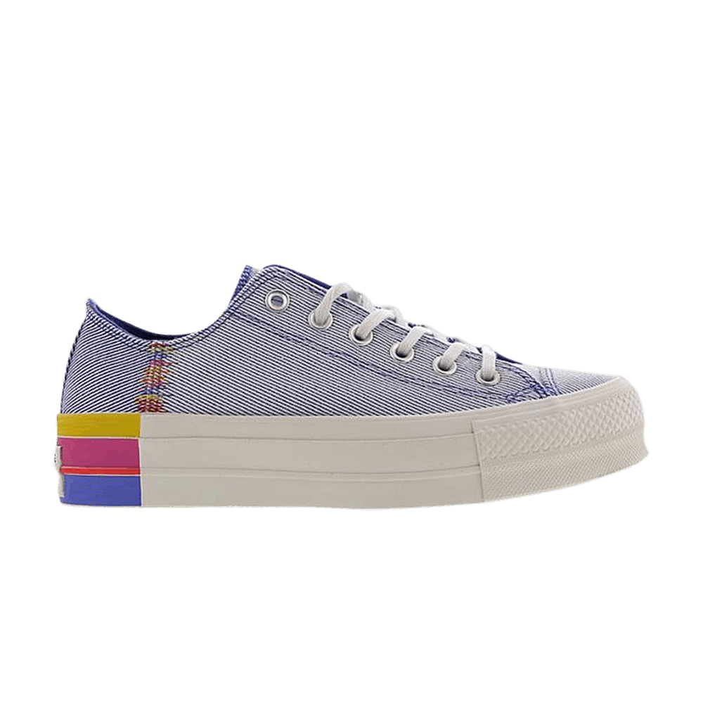 Image of Converse Wmns Chuck Taylor All Star Lift Low Ranbow - Ozone Blue (564993C)